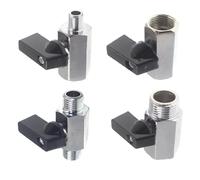 1 pz 1/8 "1/4" 3/8 "1/2" 3/4 "BSPP Femmina - Femmina Femmina - Maschio Maschio - Maschio Mini valvola a sfera in ottone cromato(1/8",Male-Male)