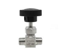 1 pz 1/8 "1/4" 3/8" 1/2" NPT BSPT Equal Femmina/Maschio Controllo del flusso Discussione Valvola ad ago (1/4", NPT_Femmina a Maschio)
