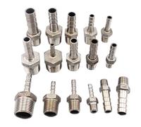 1 pz 1/8" 1/4" 3/8" BSPT raccordo for tubo filettato maschio a 6 8 10 12 mm ID raccordo riduttore for tubo flessibile in acciaio inossidabile 304(12mm tube,3/8")