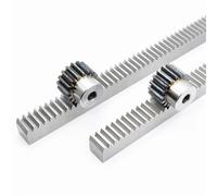 1 PZ 1 Mod 1 Modulo Cremagliera In Acciaio 10 * 10 * 500mm + 1 PZ 1 Mod 45 denti Pignone Foro Foro 6/8/10/12mm Acciaio #45 Gear Metal Gear(8mm Hole 45T Gear)