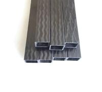 1 pz 1000mm Tubo quadrato in fibra di carbonio intrecciato OD: 15 18 20 25 30 42 50mm Interno ed esterno ad alta resistenza rettangolare Per Progetti Fai da te di Aerei(25X25X22.5x1000mm 1p)