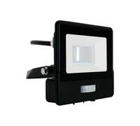 1 pz 10W LED PIR Sensor Floodlight Samsung Chip Black Body 6500K 1m Cable