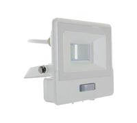 1 pz 10W LED PIR Sensor Floodlight Samsung Chip White Body 4000K 1m Cable
