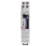 1 pz 110-250 V 16 A Timer meccanico al quarzo Relè programmabile 24 ore su guida DIN Interruttore orario a intervallo di 15 minuti(TM610L with Lights)