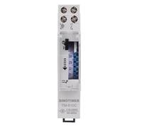 1 pz 110-250 V 16 A Timer meccanico al quarzo Relè programmabile 24 ore su guida DIN Interruttore orario a intervallo di 15 minuti(TM610C)