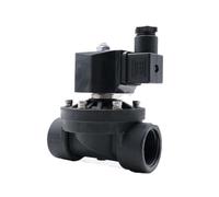 1 pz 110 V 220 V 24 V 12 V, DN15 DN20 DN25 DN32 DN40 DN50, elettrovalvola in plastica normalmente chiusa/aperta, valvole for acqua(1/2",G THREAD_AC110V_NORMALLY CLOSED)