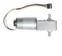 1 pz 12 V/24 V Doppio Albero Motoriduttore a vite senza fine con Encoder Alto Basso RPM 12-470 RPM Riduttore Robotica automazione CNC Industriale(Motor,80R,12V)