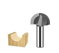 1 pz 12mm 1/2in gambo punta tonda router bit cove box bit core box carburo solido CNC lavorazione del legno utensili scanalatura(12mmx34.9mm)