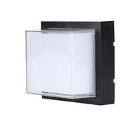 1 pz 12W LED Wall Light 3000K,Black Square