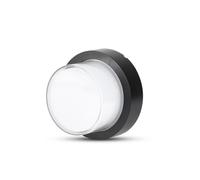 1 pz 12W LED Wall Light Black Round 3000K