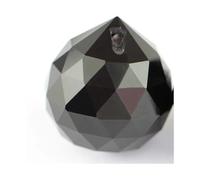 1 pz 15/20/30/40mm K9 Rosso/Rosa/Nero/Ambra Lampadario di Cristallo Palla for Appendere decorazione(Schwarz,20mm)