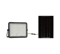 1 pz 15W LED Solar Floodlight 6400K Replaceable Battery 3m Wire Black Body