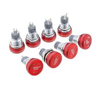 1 pz 16/19/22mm Pulsante di arresto di emergenza in metallo Interruttore a fungo in acciaio inossidabile impermeabile Rotazione reset Antiscivolo con luci(Red,19MM_1NO1NC_220V)