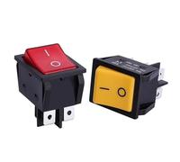 1 pz, 16A/30/40A 250 V CA ad alta corrente, ON/OFF, speciale for Eelding Machine, KCD4, punto in argento sterling, interruttori a pulsante di accensione a bilanciere(2position 4PIN Blue,16A)