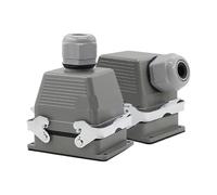 1 pz 16A 500 V Industriale Rettangolare Heavy Duty Connettore IP65 Impermeabile Verticale/Laterale Linea Core Presa HDC-HE-24P(24core Top outlet)