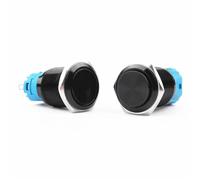 1 pz 16mm Pulsante Interruttore in Metallo Nero Ossidato Testa Piatta Testa Alta Autobloccante Auto-reset Piccolo Pulsante Interruttore(High Head,Self-reset)