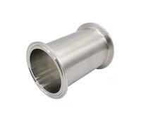 1 pz 19mm-102mm 3/4" 1" 1-1/2" 2" 2-1/2" 3" Tubo a bobina con morsetto tri-sanitario con morsetto a ghiera SS304 100mm 200mm 500mm Lunghezza tubo(Length 200mm,57mm x Ferrule 77.5)