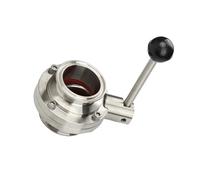 1 PZ 19mm/25mm/32mm/38mm SS304 Valvola a farfalla in acciaio inossidabile da 1,5 "a tre clip(19mm-50.5)