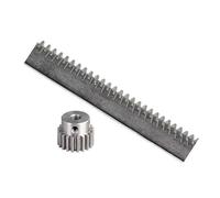 1 pz 1Mod Modulus Cremagliera in acciaio 10 * 10 * 500mm + 1M 17Teeth 15Teeth Pignone 45 Ingranaggio in in metallo(5mm,15 teeth)