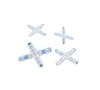 1 pz 2,4~15,8 mm connettori a croce in plastica for irrigazione da giardino di diametro uguale a 4 vie giunto for acquario serbatoio pompa aria tubo flessibile giunti pagoda(3.2mm)