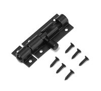 1 PZ 2-8" Serratura for porta scorrevole for cancello da giardino grande e resistente, ferramenta for la casa(Black,6inch)