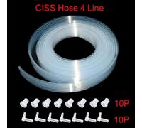 1 pz 2 M 4 6 8 Colore Ciss Tubo Inchiostro Tubo Inchiostro Tubo PVC Conduttura + Tubo Gomito + Tappo in Gomma CIS CISS Parti Inchiostro Continuo Snpch(4 color)