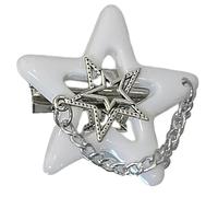 1 pz/2 pz Clip di Capelli Stella Per Le Ragazze Fermagli Dei Capelli Bella Accessori Antiscivolo Catena Decorativa Decori Dei Capelli