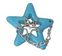 1 pz/2 pz Clip di Capelli Stella Per Le Ragazze Mollette Bella Accessori Antiscivolo Decorativo Catena Decors