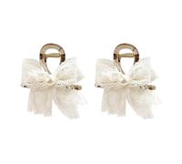 1 pz/2 pz Francese Pizzo Bowknot Clip di Capelli/Mascella Clip Banchetti Del Partito Corda Dei Capelli Per La Ragazza Che Scatta Foto Molla