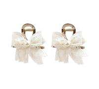 1 pz/2 pz Francese Pizzo Bowknot Fermaglio Dei Capelli/Mascella Clip Banchetti Partito Corda per Capelli per Ragazza Scatto Foto Molla Clip di Capelli