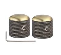 1 Pz/2 Pz Manopole Per Basso Elettrico Manopole A Cupola In Metallo Manopole Di Controllo Del Tono Del Volume Con La Chiave accessori per chitarra(Bronze,2)