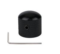 1 Pz/2 Pz Manopole Per Basso Elettrico Manopole A Cupola In Metallo Manopole Di Controllo Del Tono Del Volume Con La Chiave(Black,2)