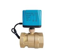 1 PZ 2 "valvola a sfera elettrica 2 linee filettatura interna 8 N·m valvola a sfera elettrica in ottone ad alta coppia 12 V 24 V 110 V 220 V AC/DC(220VAC_NORMALLY OPEN)