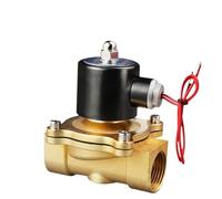 1 PZ 2 W Elettrovalvola Acqua 1/4 '' 3/8 '' 1/2 '' 3/4 '' 1'' Valvola di Controllo Solenoide Elettrica in Ottone Normale Chiuso(2W025-08 AC220V,Brass)