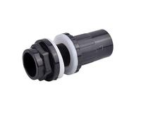 1 pz 20/25/32/40/50 mm PVC connettore serbatoio acqua pesce scarico ingresso uscita tubo di alimentazione raccordi giunto(Black,1pc I.D 25mm)