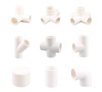 1 pz 20 25 32 mm Connettore for tubo bianco Raccordo a gomito dritto T Giunti a croce Adattatore for tubo dell'acqua Giunti a 3 4 5 6 vie(WHITE,I.D 20mm)