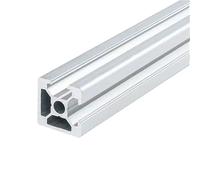 1 pz 2020N2 Binario in alluminio scanalato a doppia faccia, profilo in lega di alluminio industriale argento/nero(Silver,600mm)