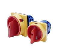 1 pz 20A e 25A OFF-ON 4 poli interruttori di disconnessione isolatori LW26GS CA10 48x48mm 64x64mm interruttore a camma rotante con lucchetto(25A 64x64mm panel)