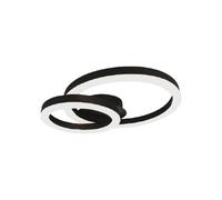 V-TAC Lampadario LED a Sospensione 20W dal Design Moderno a due Anelli D:450-105mm Colore Nero 3000K