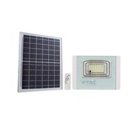1 pz 20W LED Solar Floodlight 4000K White Body