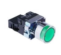 1 pz 22 mm momentaneo XB2-BW3361 interruttore a pulsante rotondo con luce LED 1NO 24 V/AC220 V/AC380 V verde, rosso, giallo, blu ZB2-BE101C(GREEN,48V)