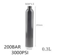 1 pz 220CC 300CC Compressore for bombola di gas ad alta pressione Cilindro 200BAR 3000PSI Bombola d'aria Accessori morbidi for immersioni con CO2 Acquario(0.3l)