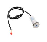 1 PZ 22mm interruttore a pulsante in metallo con luce LED ripristino istantaneo impermeabile IP67 pedale VALTOO toilette alimentatore in acciaio inossidabile(Black,BLUE_12V)