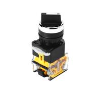 1 pz 22mm Manopola di comando autobloccante/auto-reset LA38-11X2 20X3 Interruttori rotanti a 2/3 posizioni 4 viti 10A400V Manopola di comando di alimentazione(2P,2NO_SELF-LOCKING)