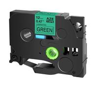 1 pz 231 TZ Nastro Compatibile Con 6mm 9mm 12mm 631 221 241 251 Nastro per Etichettatura Compatibile Con I Modelli Label Maker PTH110 PT 231 631 221 241 251(Black on Green)