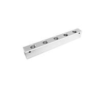 1 pz 27x36mm 1/2" BSP filettatura femmina in lega di alluminio Collettore pneumatico Blocco di distribuzione dell'aria Raccordo divisore(4 Ways 6 Ports)