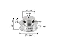1 pz 2GT Synchro Wheel 16 20 30 36 40 denti puleggia dentata foro 4/5/6/6,35/8 mm for cinghia GT2 larghezza 6 mm parti CNC for stampante 3D(40Teeth Bore 5mm)
