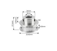 1 pz 2GT Synchro Wheel 16 20 30 36 40 denti puleggia dentata foro 4/5/6/6,35/8 mm for cinghia GT2 larghezza 6 mm parti CNC for stampante 3D(36Teeth Bore 8mm)