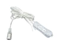 1 pz 2M 22AWG LED Interruttore Luce Pulsante Trasparente USB DC 5V 12v 5.5x2.1mm Cavo di Alimentazione Femmina 5.5 * 2.1 Connettore ON off(White DC Cable)