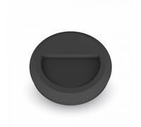 1 pz 2W LED Step Light Black Body Round IP65 4000K